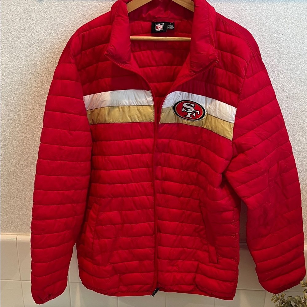 NFL Red Quilted Jacket with Emblem